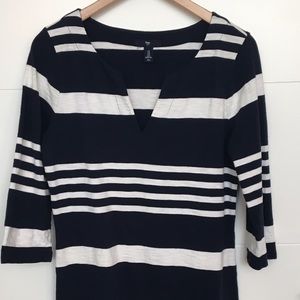 GAP Navy & White Striped Dress